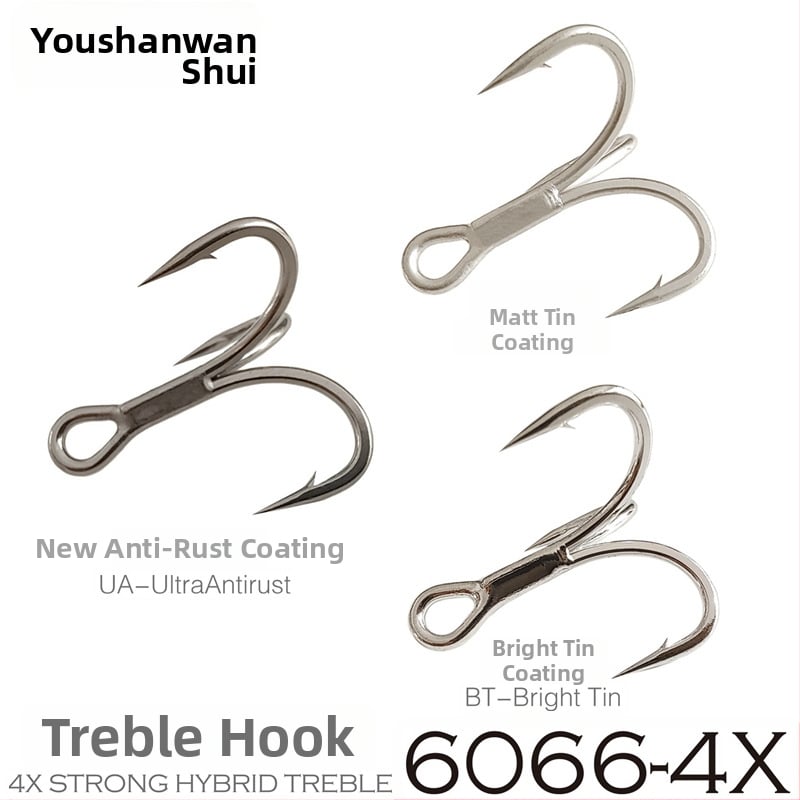 Travellers 6066-4X-NP Σετ αλιευτικών αγκιστρών από ανθρακούχο ατσάλι, αντιδιαβρωτική προστασία