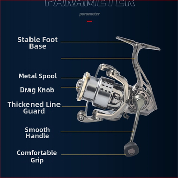 Περιστροφική μηχανή ψαρέματος, μάρκα Lizard/Komard, μακρινή ρίψη, συμπαγής μικρός ρολός, συσκευασία 50 τεμάχια