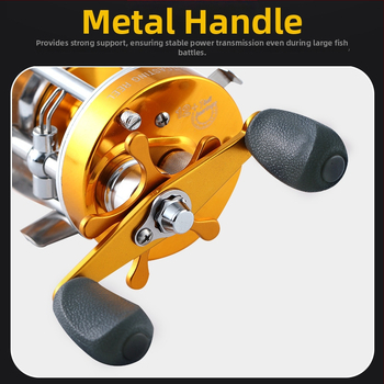 Μακαρά ψαρέματος με τύμπανο - μεταλλικό σώμα, φυγοκεντρικό φρένο, θαλάσσιο ψάρεμα, μάρκα Soren, συσκευασία 100 τεμάχια, κατασκευασμένο στην Κίνα