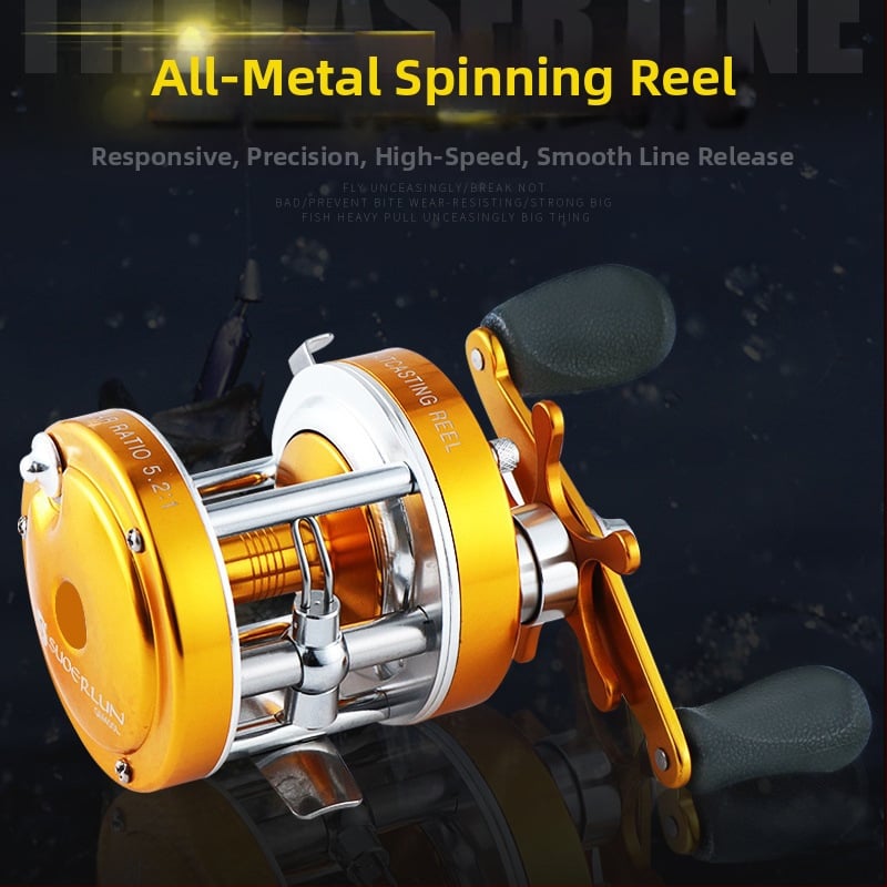 Μακαρά ψαρέματος με τύμπανο - μεταλλικό σώμα, φυγοκεντρικό φρένο, θαλάσσιο ψάρεμα, μάρκα Soren, συσκευασία 100 τεμάχια, κατασκευασμένο στην Κίνα