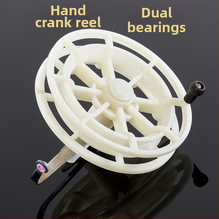 Bagua τροχός χειρός με δίσκο, πλαστική κατασκευή, διπλά ρουλεία, εξάρτημα για μηχανισμό ψαρέματος
