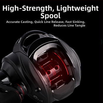 Μακαρά ψαρέματος με μαγνητική πέδη, 18+1 ρουλεμάν, μεταλλική φούλα, μακρινή ρίψη