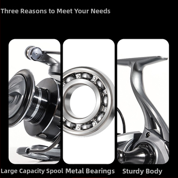 Jianing περιστροφική μηχανή ψαρέματος, κατασκευή από μέταλλο και νάιλον-πλαστικό, κατηγορία: μηχανή ψαρέματος