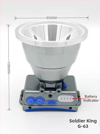 LED fejlámpa töltéssel – King of Soldiers (LED; Töltés; King of Soldiers)
