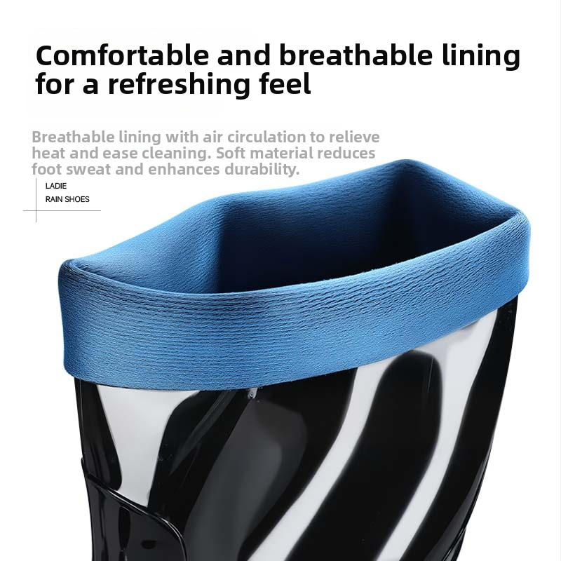 Ghete de ploaie, până la tibie, partea superioară din PVC, talpă din plastic, antiderapante, termice