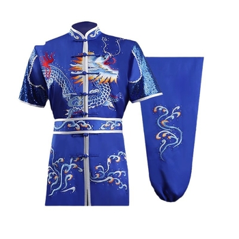 Στολή Ταϊ Τσι για αγώνες με κέντημα, unisex, ενήλικες, πολυεστερικό ύφασμα 100%