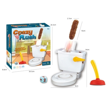 Настолна игра за шеги с механизъм за изстрелване на изпражнения от тоалетна, мултиплейър, интерактивна за родители и деца, пластмасова конструкция