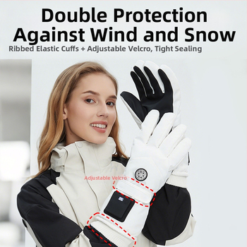 USB įkraunamos šildančios pirštinės žiemai – unisex suaugusiems, samto audinio, sandėlyje