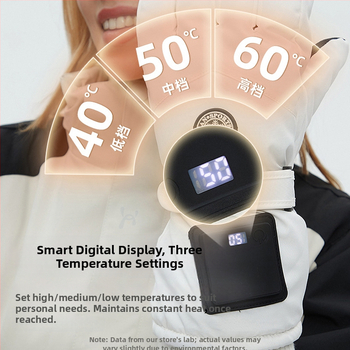 USB įkraunamos šildančios pirštinės žiemai – unisex suaugusiems, samto audinio, sandėlyje