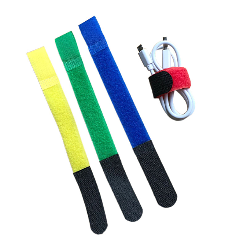 P-típusú Velcro-kábelrögzítő adatkáblekhez, kábelkezelés, csúszásmentes pánt, nejlon-poliészter keverék