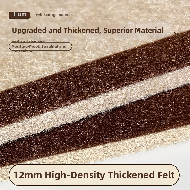 Šperkovnica stojan, tri poschodia, nordický štýl, PET konštrukcia s plášťom z filcu, laserové spracovanie