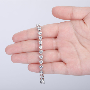 Narukvica od S925 srebra, srcolikog oblika, jednostavan ženski stil, elektroplatiranje