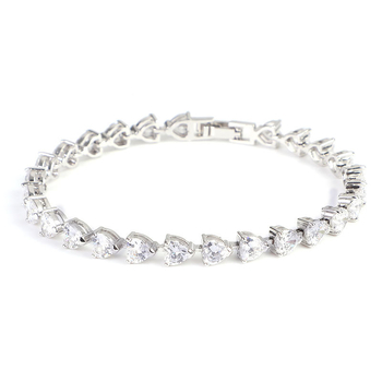 Narukvica od S925 srebra, srcolikog oblika, jednostavan ženski stil, elektroplatiranje