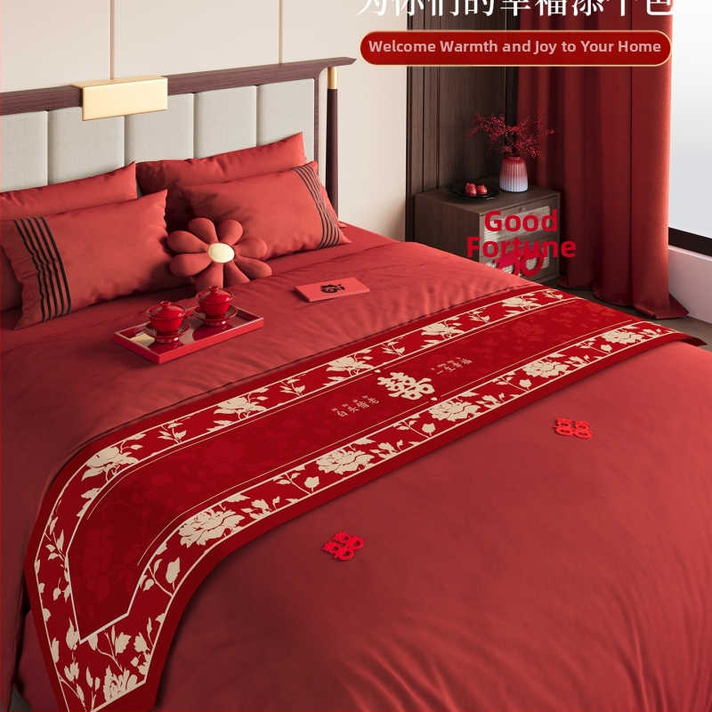 Laulību gultas karogs ar dvīņu laimes dekoru līgavaines istabai | Materiāls: zīda ziedi; Piemērots kāzu gadījumā; Dāvana: personīgā dāvana; Piemērots dzimšanas dienai