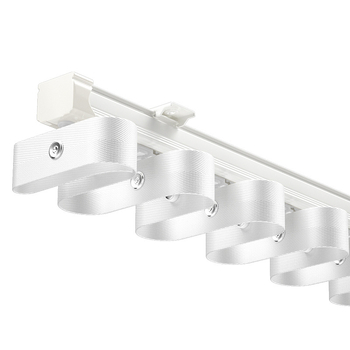 Tiha tračnica za zavjese od aluminijske legure, S-oblik vala vode, model S290, tip 1001, moderan minimalistički stil
