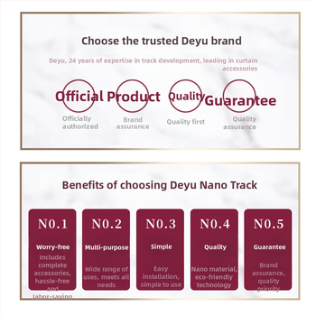 Deyu nano-perforatsiooniga kardinastange — vaikne libisemine, plastikust, kaasaegne stiil, külgkinnitusega nurgaakna jaoks