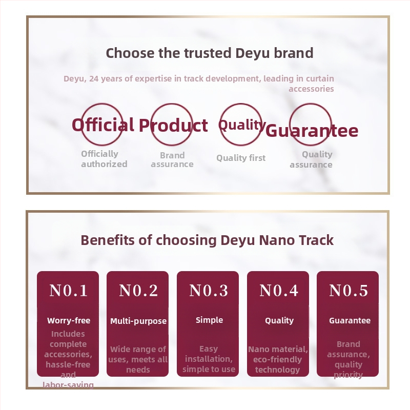 Deyu nano perforētā aizkaru šīna — klusa slīdēšana, plastmasas materiāls, moderns stils, sānu uzstādīšana pie stūra loga