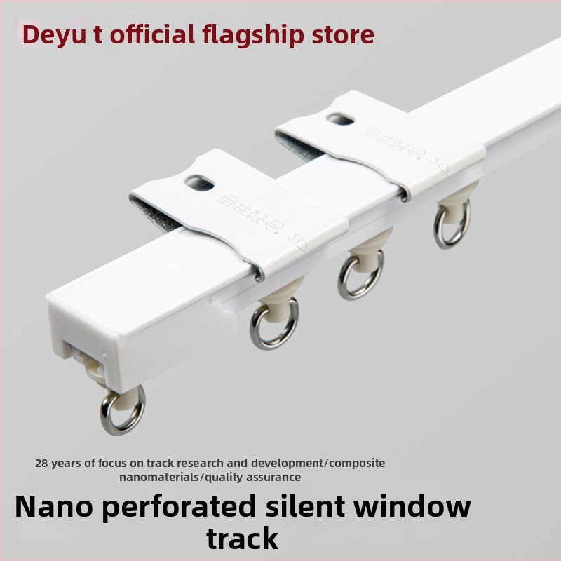 Deyu nano-perforatsiooniga kardinastange — vaikne libisemine, plastikust, kaasaegne stiil, külgkinnitusega nurgaakna jaoks