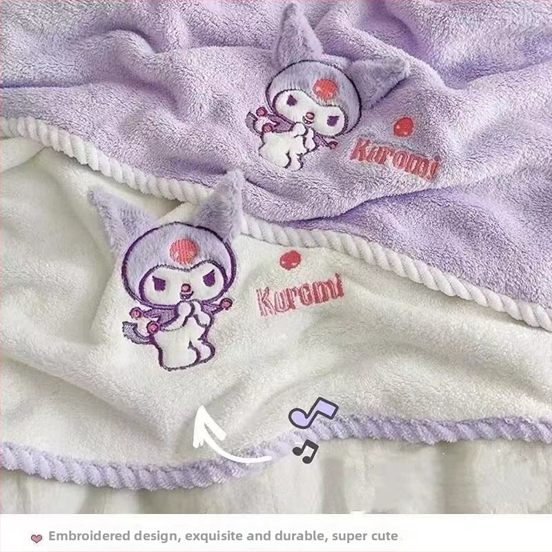 Trojdielny set uterákov do kúpeľ s karikatúrnou výšivkou, veľmi savé, bez chĺpkov, vhodné pre študentky, rýchloschnúci uterák na obal