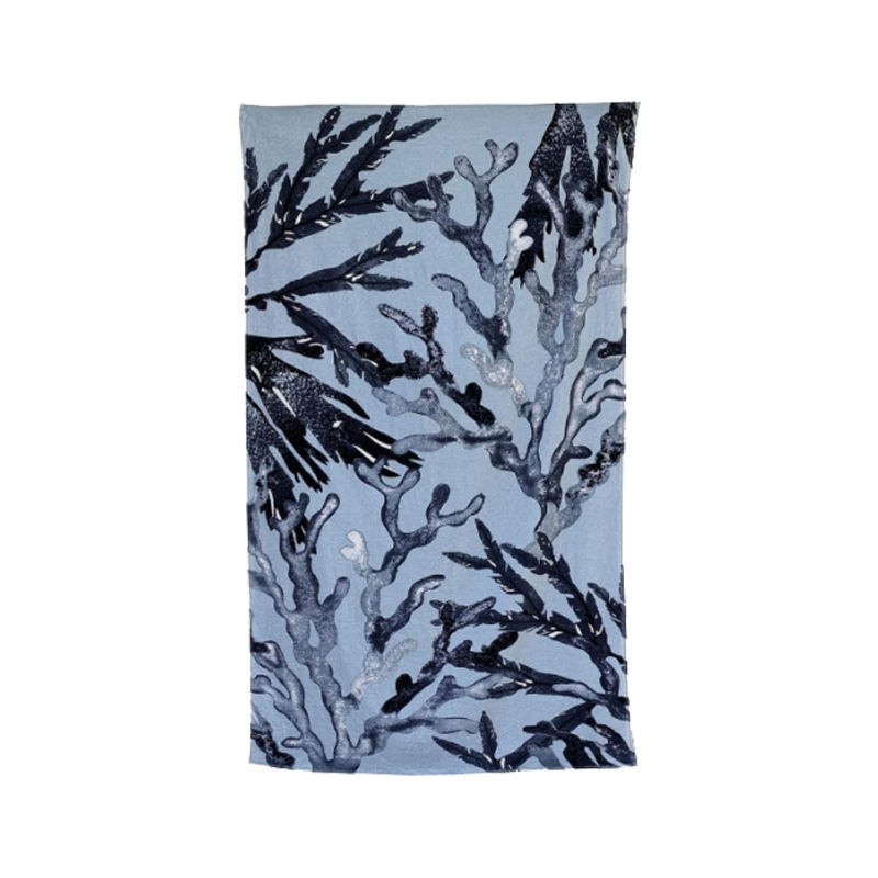Kupaonski i plažni ručnik - 100% pamuk, print Cut Velvet (velur efekt), 400–500 g, reaktivna boja, digitalni tisak, upija i brzo se suši