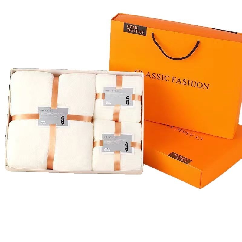 Koraļļu flīsi dvieļu komplekts dāvanas kastītē, 230 g, plakanais audums, logotipa druka pieejama.