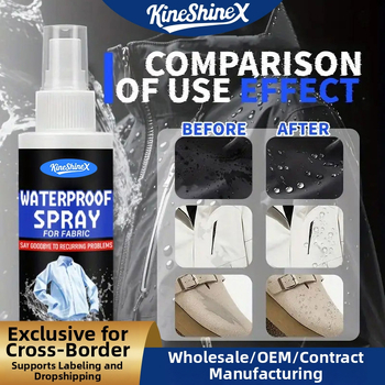 Kineshinex atsparus vandeniui purškalas švarkams, batams, audiniams ir odai – 50 ml arba 100 ml, pakuotė dovanų dėžutėje