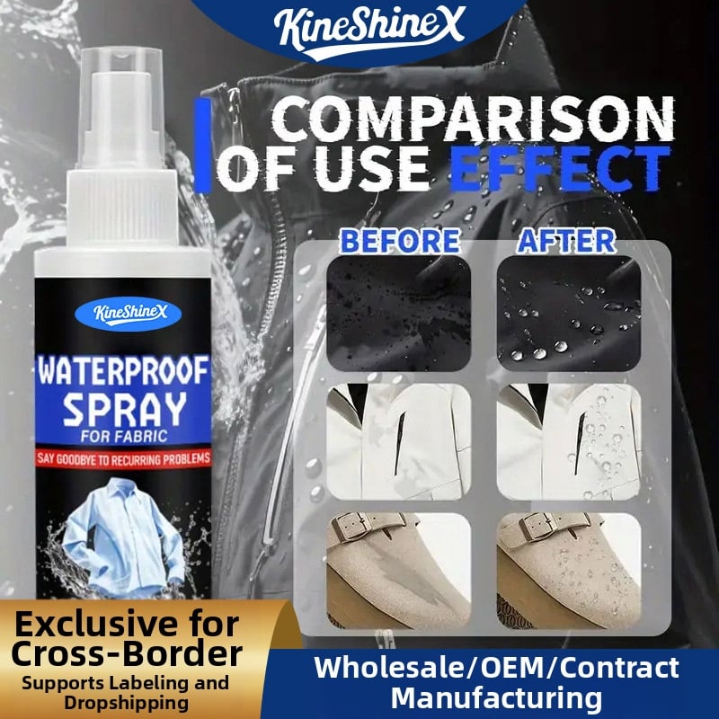 Kineshinex atsparus vandeniui purškalas švarkams, batams, audiniams ir odai – 50 ml arba 100 ml, pakuotė dovanų dėžutėje