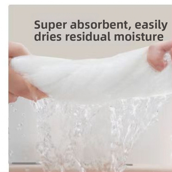 Ühekordne vannirätik, paksenenud ja suurem, kaasaskantav ja pehme; polüesterikangas; puuvillane sisaldus; sile kudumine