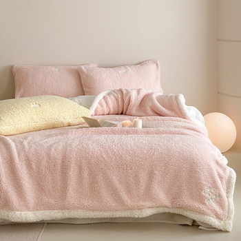 Одеяло от полиестер с геометричен модел, коралов флис, зимно, тегло 300–500 g