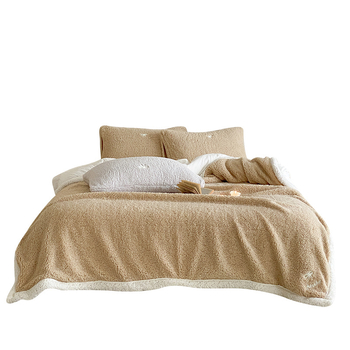 Одеяло от полиестер с геометричен модел, коралов флис, зимно, тегло 300–500 g