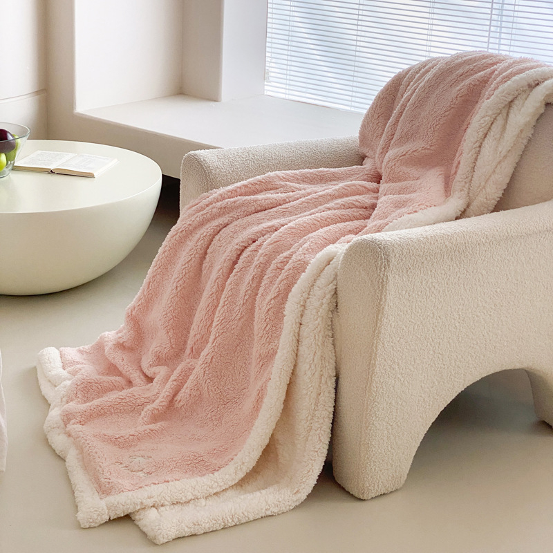 Одеяло от полиестер с геометричен модел, коралов флис, зимно, тегло 300–500 g