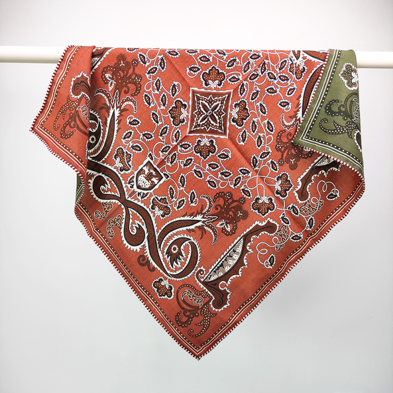 Ženski dvostrani kvadratni šal od vunenog i svilenog materijala, uzorak haringa (herringbone), zimska toplina