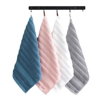 32s bavlnený štvorcový uterák, plain weave, s vyšitým logom, savosť 0-5 s