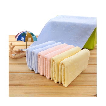 Detský uterák na kúpanie, mäkký bavlnený uterák pre novorodencov a deti, 32S vlákno, žakardová plocha s krátkym vlasom, 50 g, rýchle nasiaknutie 0–5 s