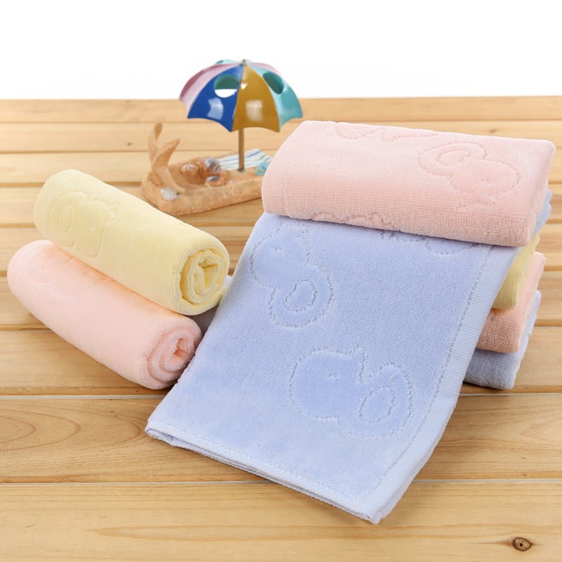 Detský uterák na kúpanie, mäkký bavlnený uterák pre novorodencov a deti, 32S vlákno, žakardová plocha s krátkym vlasom, 50 g, rýchle nasiaknutie 0–5 s