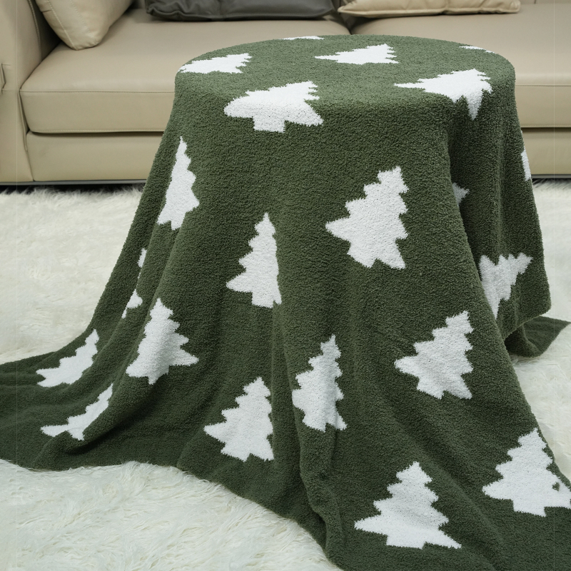 Yishun Jacquard deka — poliester vlakna, 300–499 g, motivi biljaka i cvijeća, za sve sezone, moderni minimalistički stil