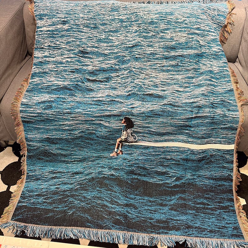 Гоблен за всекидневна – памучна тъкан, пейзажен мотив, INS стил, 800–999 г