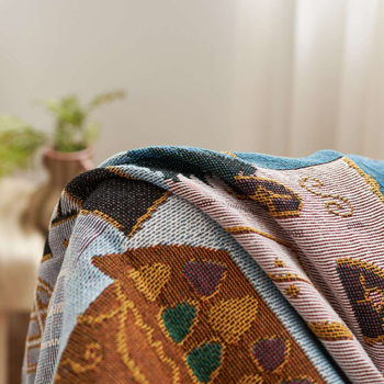 Pătură decorativă geometrică din poliester, temă Crăciun, 800–999 g, stil Lux ușor, pentru patru sezoane