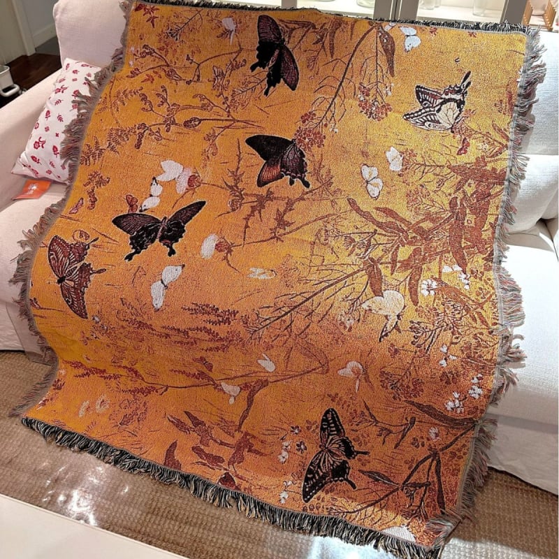 Gobelin — Novi kineski stil s motivom leptira i cvijeća, pamuk, glavni sastav vlakana 51–60%, pravokutni oblik