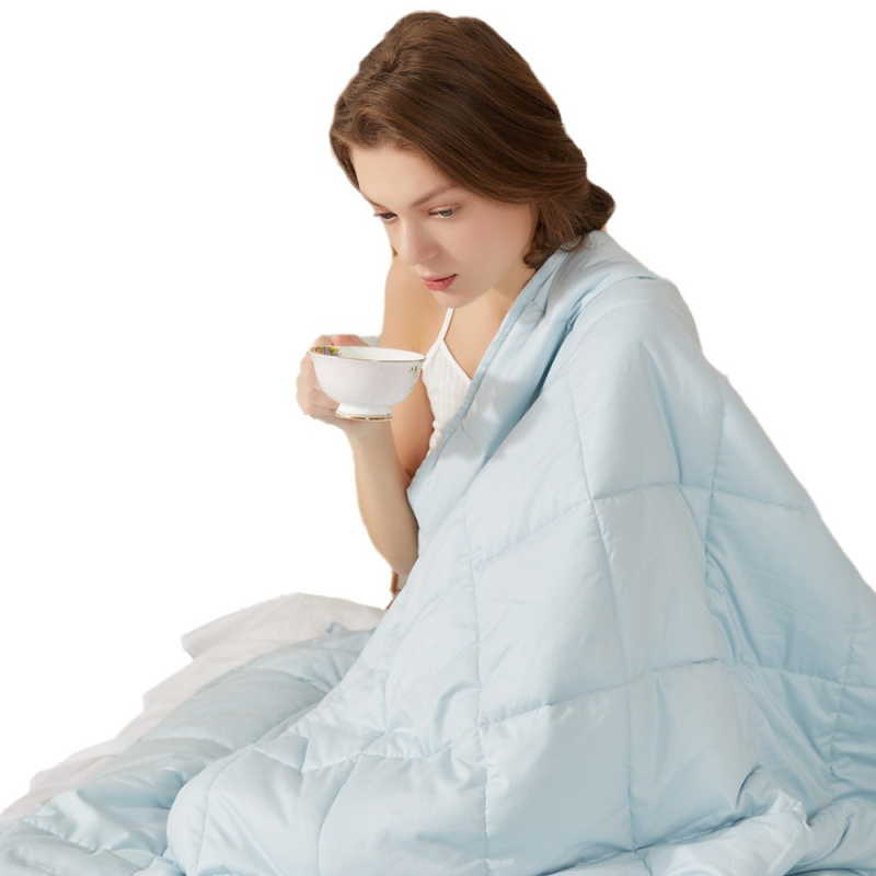 Персонализирано бамбуково теглещо одеяло за лято, дишащо, еднотонно, под 300 г