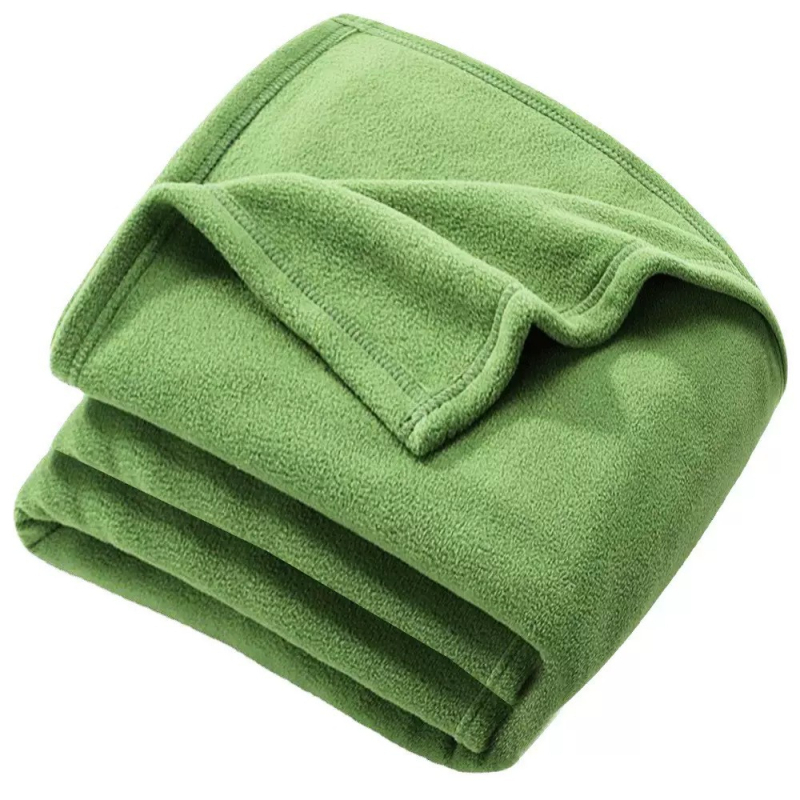 Polar fleece deka na kempovanie s logom, polyester, 300 g, jar a jeseň, minimalistický moderný štýl