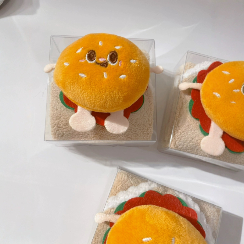 Hamburger tema ručni ručnik – crtani lik, koralni fleece, 21 niti, Branches marka