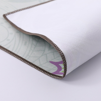 Ručnik za prostirku za jogu — mikrovlakna, dvostrani fleece, sklopivi, s tiskanim logom, 200gsm