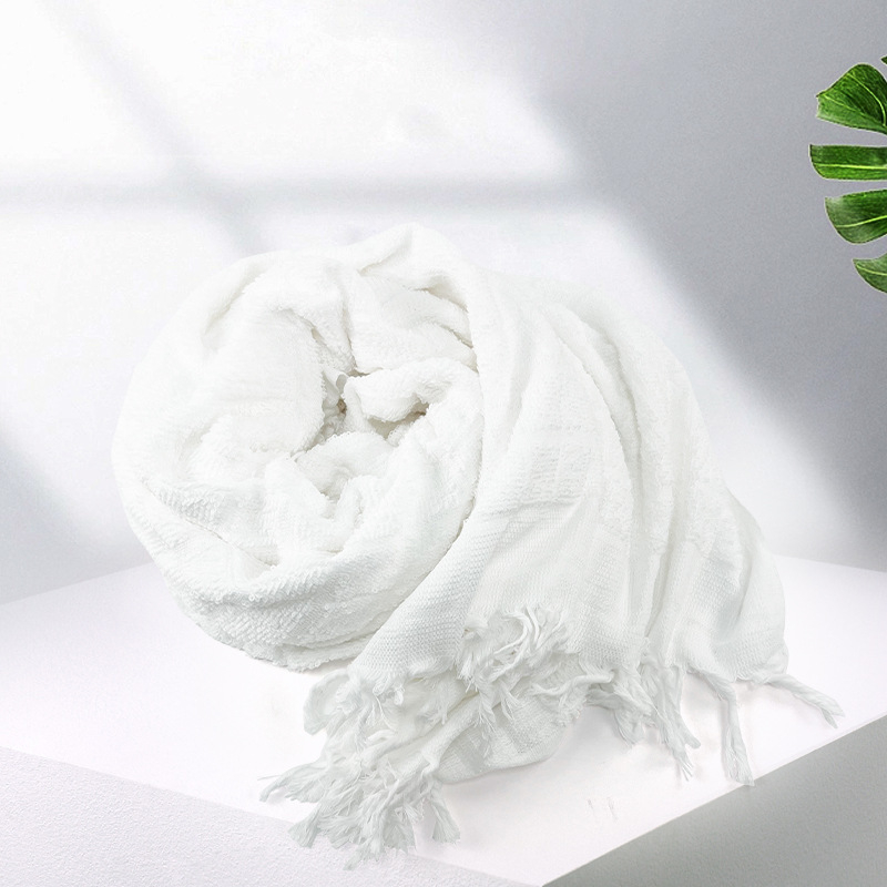 Pamukni Hadž ihram ručnik sa resicama, ručnik za kupaonicu/plažu, preko 500 g, 32s pređa, mogućnost prilagodbe