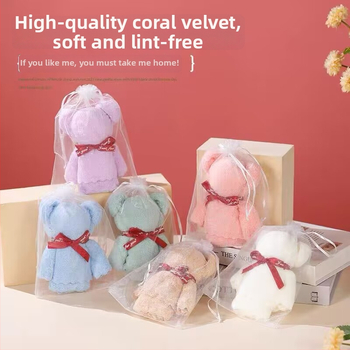 Lāča formas dvieļu komplekts dāvanas kastē, koralvelūrs, 70 g, logotipa drukāšana, pielāgošana pieejama