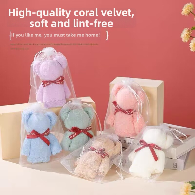 Lāča formas dvieļu komplekts dāvanas kastē, koralvelūrs, 70 g, logotipa drukāšana, pielāgošana pieejama