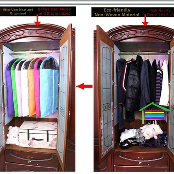 Чанта за дрехи против прах от нетъкан материал | Прахоустойчив и влагоустойчив | Произход: Уензоу, Zhejiang | За домашен офис