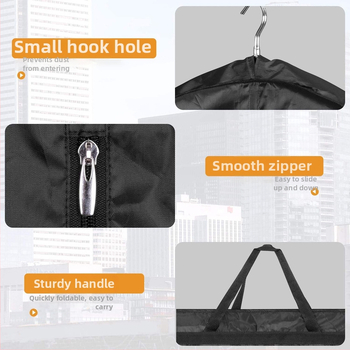 Нетъкан калъф за дрехи против прах, 3D сгъваем дизайн, за пътуване и домашно съхранение, прахоустойчив и влагозащитен