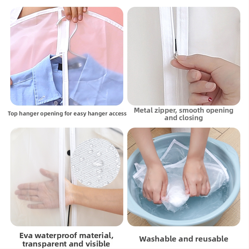 Virsdrēbju putekļu aizsargpārklājums – piemērots jakām (Putekļu aizsardzība, Mitruma aizsardzība; Stils: Mūsdienīgs minimālisms; Materiāls: Cits)