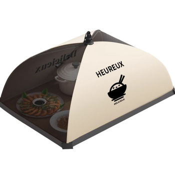 Sklopivo pokrov za hranu s mrežicom protiv muha – tkanina, zaštita od prašine, moderan minimalistički dizajn